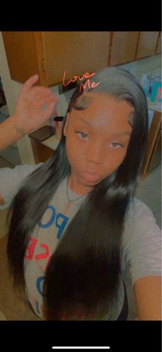 Customer photo review of Melting! Straight Swiss HD Undetectable Lace 13x4 Lace Frontal Wig