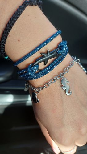 Customer photo review of "Shark" tracking bracelet