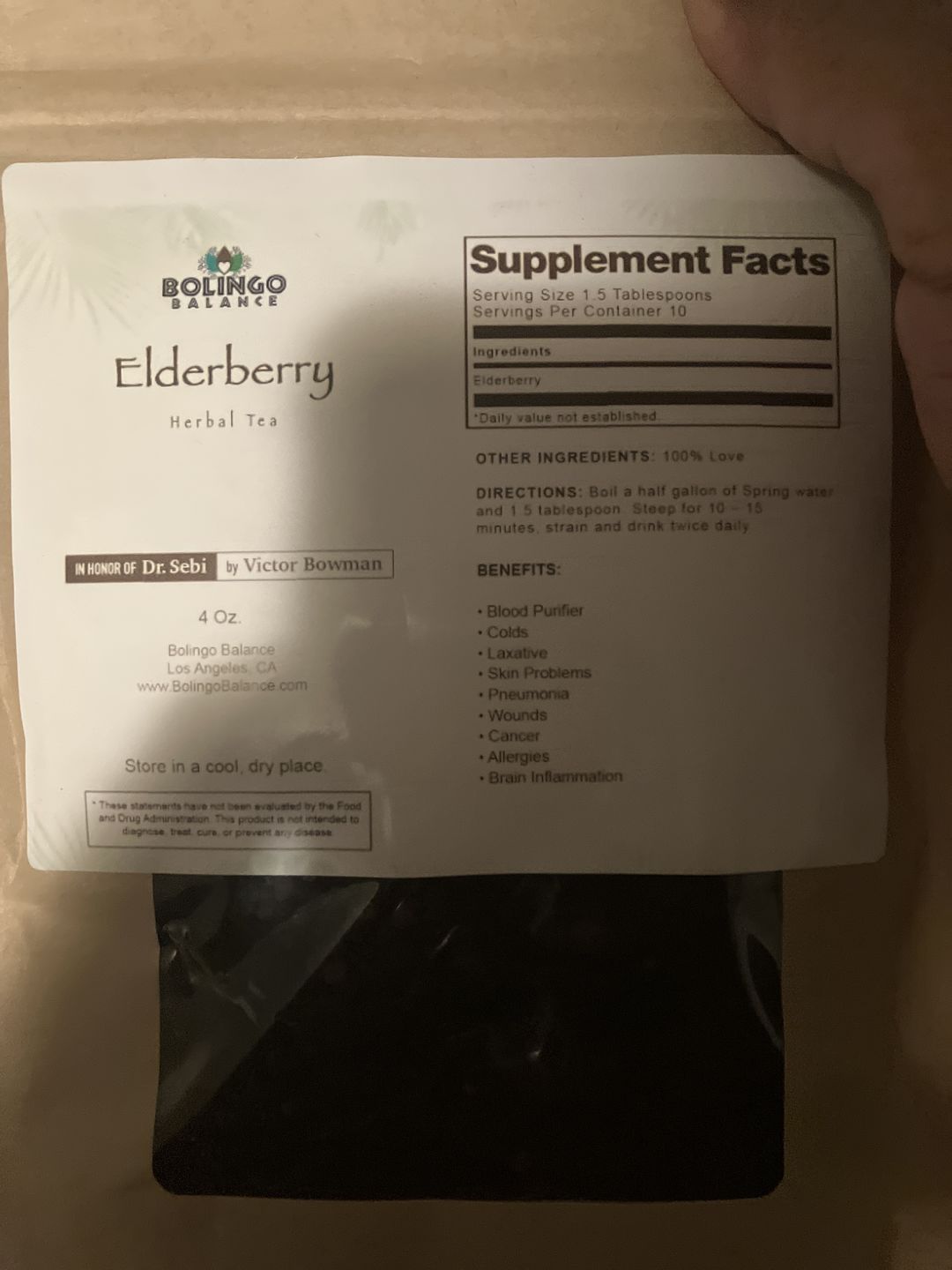 Customer photo review of ELDERBERRY