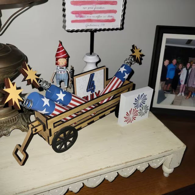 Customer photo review of 4th Of July Tiered Tray Decor Bundle