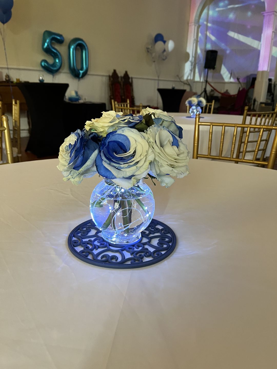 Customer photo review of Blue & White Roses