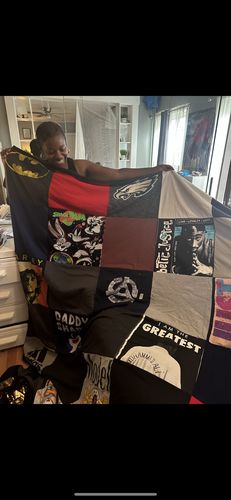 T-shirt quilt featuring philadelphia eagles by Star from PA