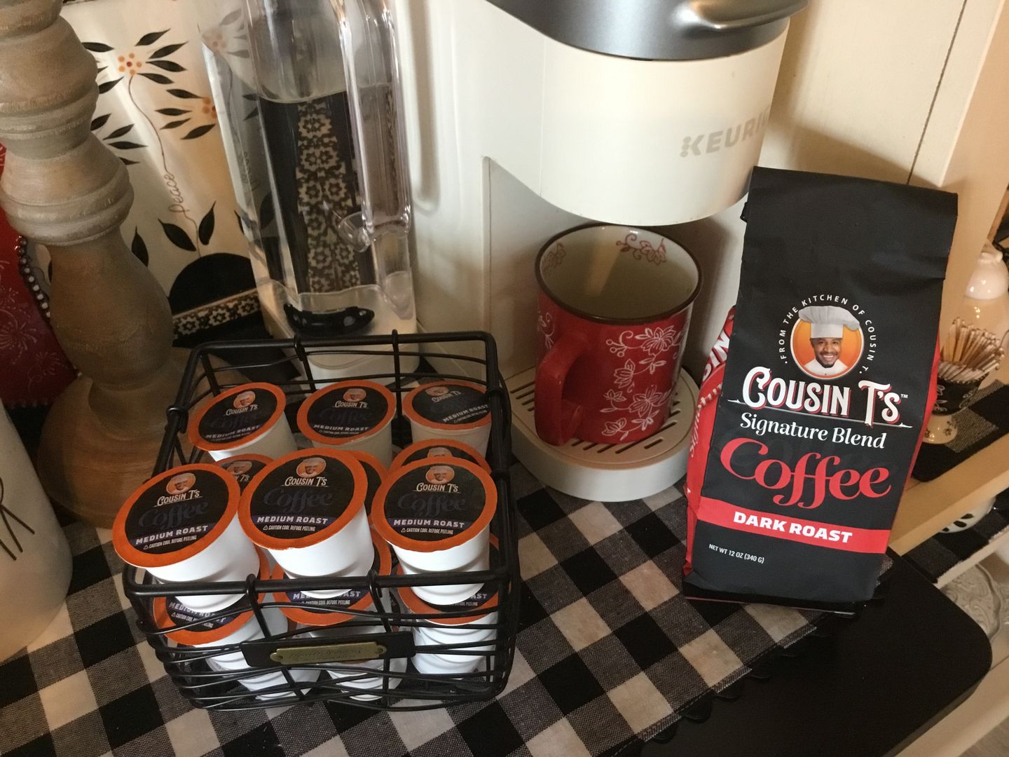 Customer photo review of Cousin T's Signature Blend Medium Roast Coffee