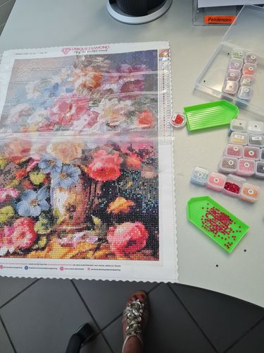 Customer photo review of 5D Diamond Painting AB Steine Malerischer Strauß