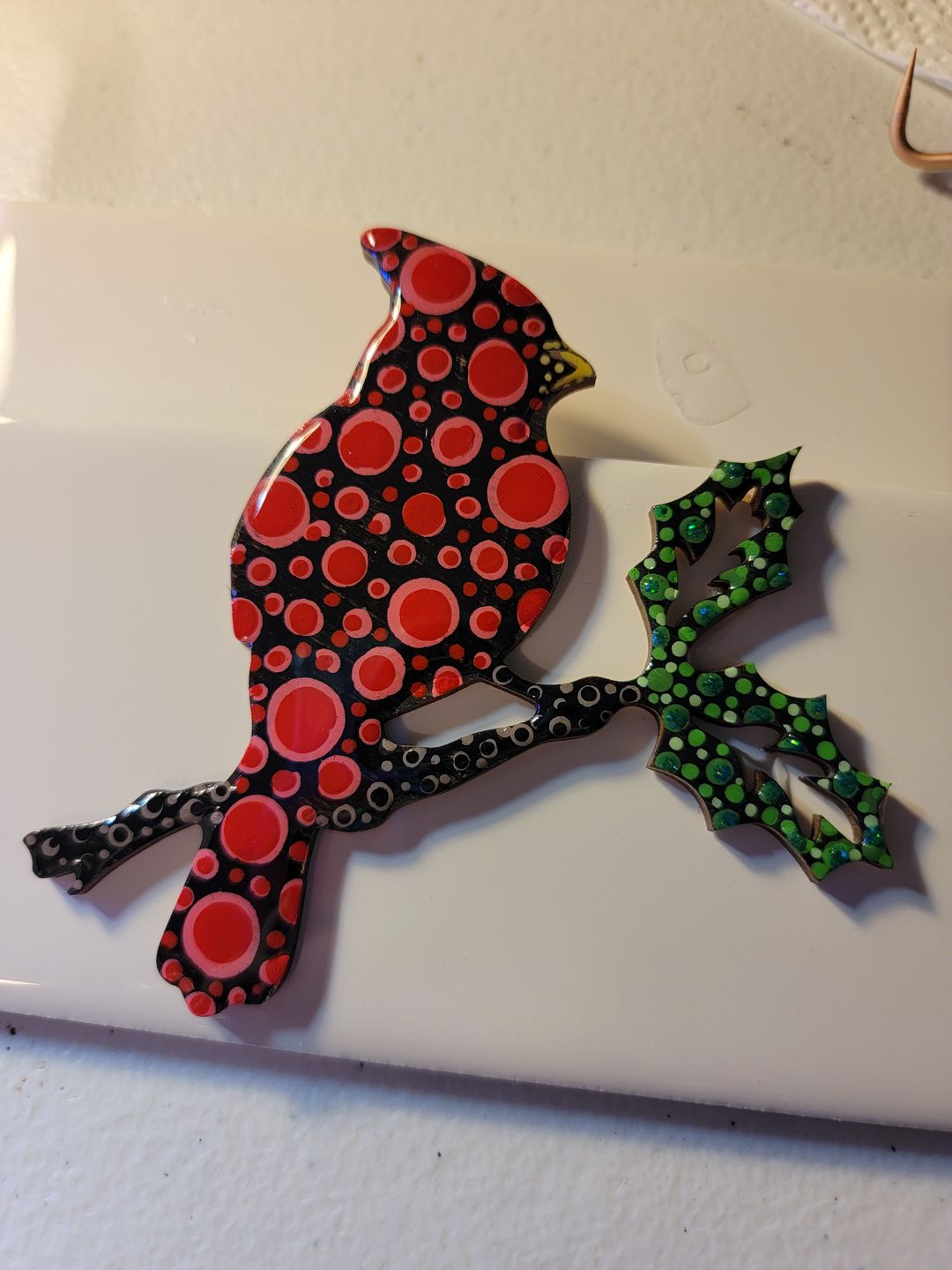 Customer photo review of Unfinished Wood Bird on Branch Shape - Craft - up to 36"