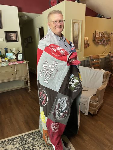 Customer photo review of Classic T-Shirt Blanket