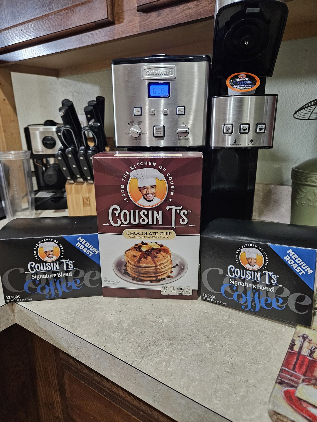 Customer photo review of Cousin T's Signature Blend Medium Roast Coffee