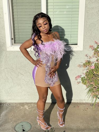 Customer photo review of Lotus Feather Dress(Ready To Ship)