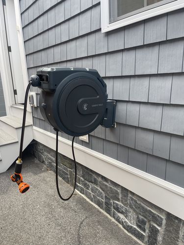 Customer photo review of Retractable Garden Hose Reel 62ft-155ft