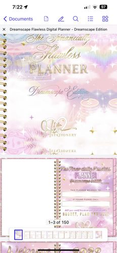 Customer photo review of (New Version) Dreamscape Financially Flawless Digital Planner