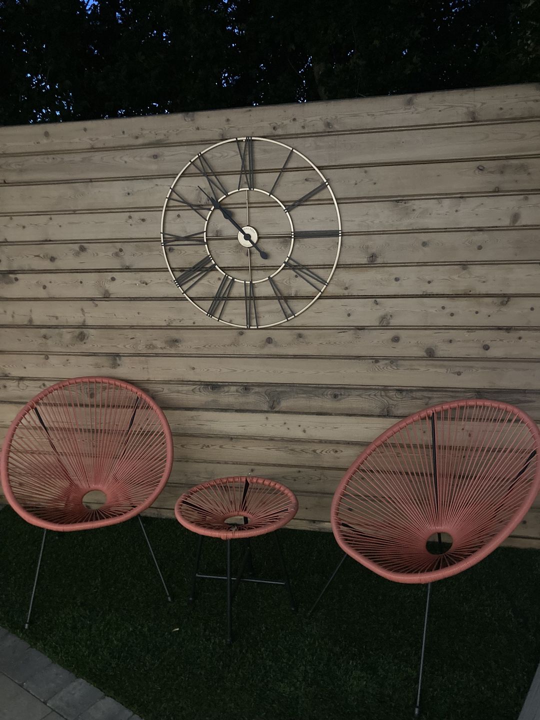 Customer photo review of Thomas Kent London. Summer House Skeleton Black & Copper Wall Clock Indoor/Outdoor