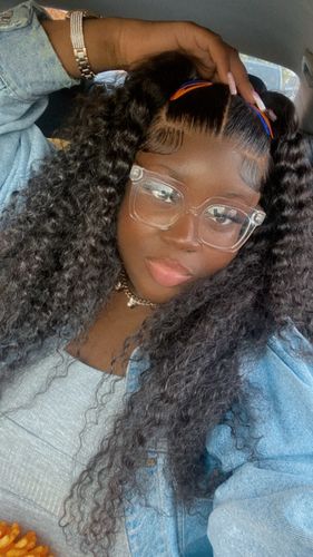 Customer photo review of Melting! Curly Swiss HD Undetectable Lace 13x4 Lace Frontal Wig