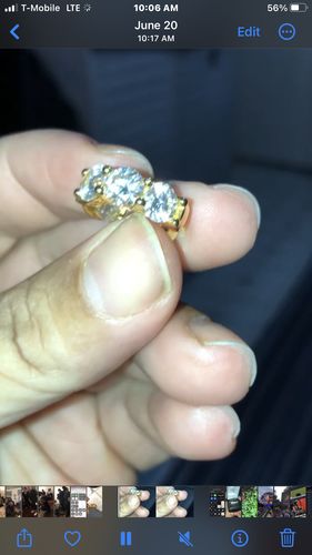 Customer photo review of Large 8.00 Carat Certified VVS1 Moissanite Hoop Earrings