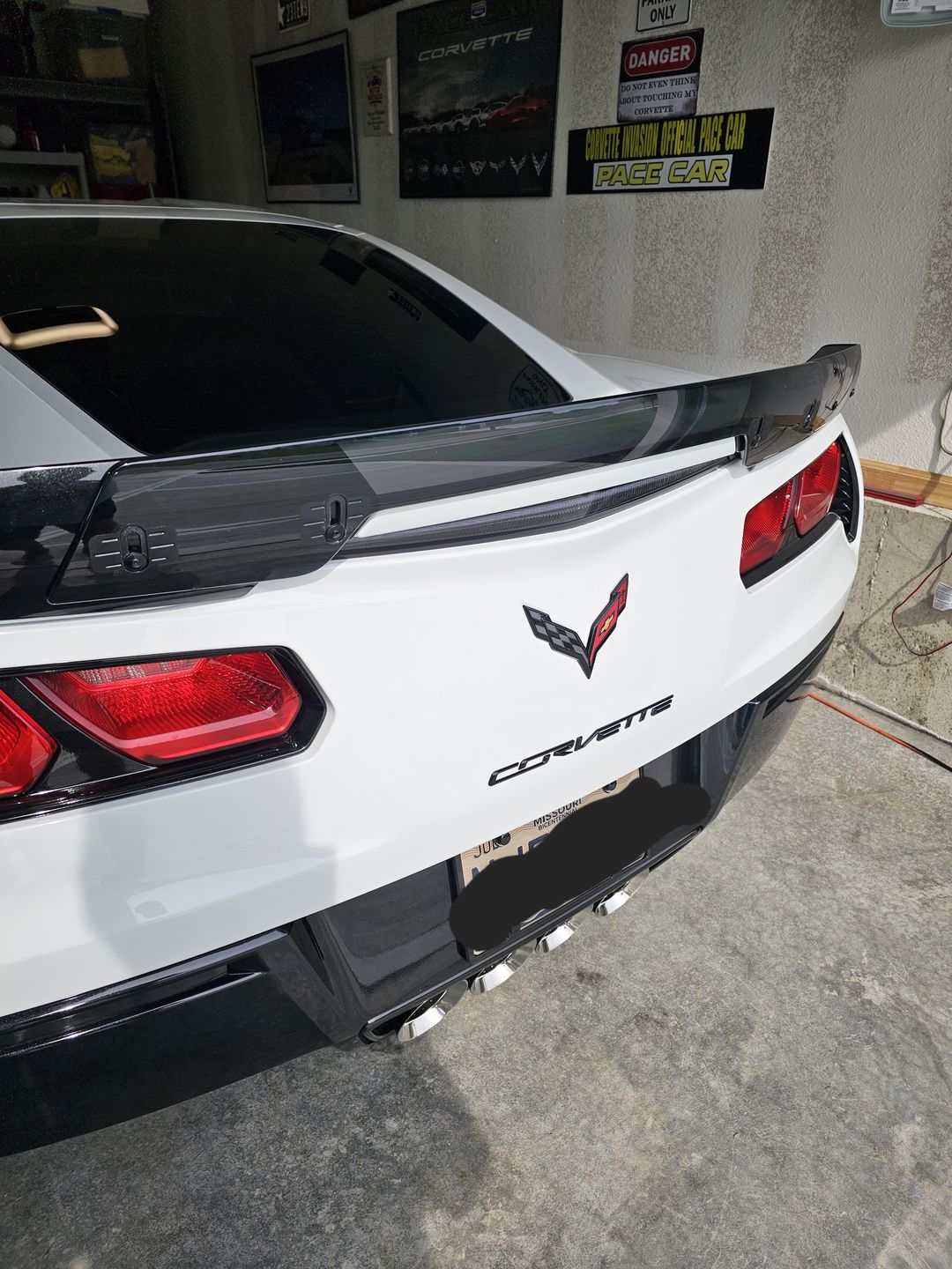 Customer photo review of Corvette C7 Wickerbill Rear Spoiler Extension (Dark Tinted)