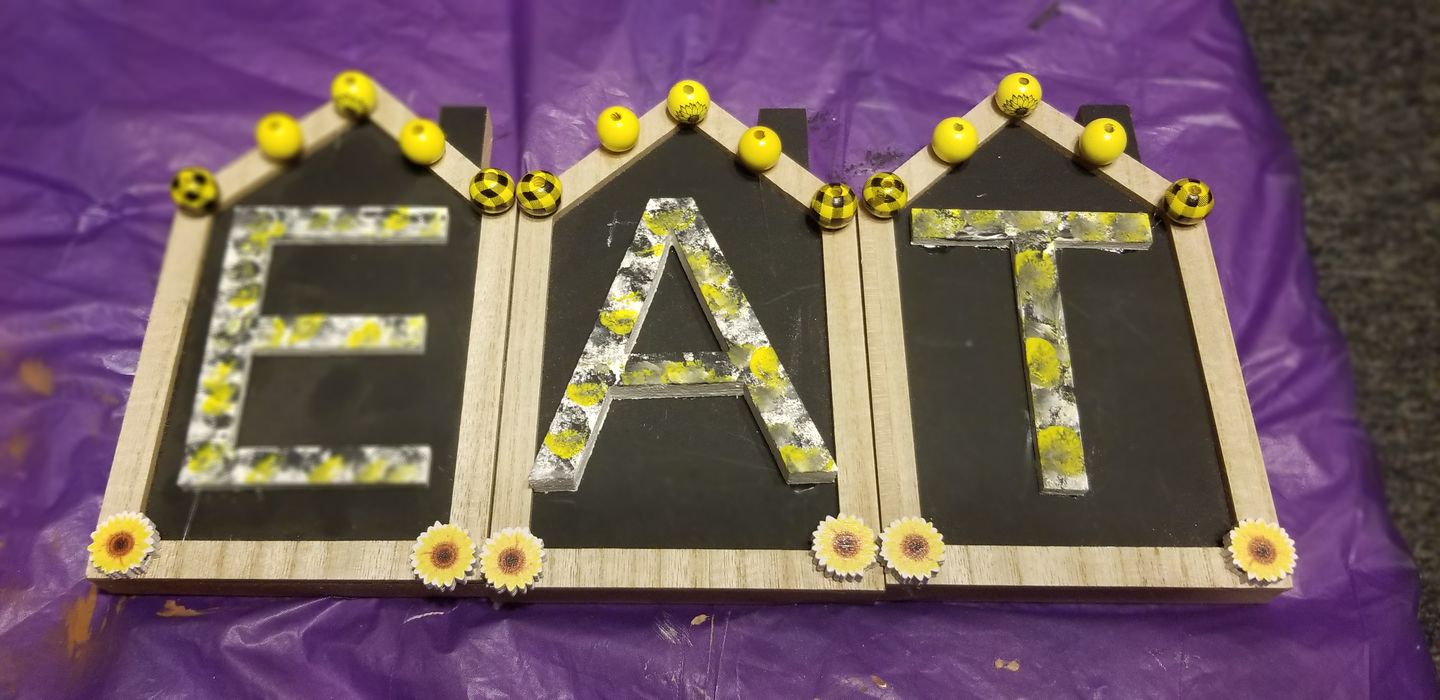 Customer photo review of Unfinished Wood Arial Letter T Shape - Craft - up to 36" DIY