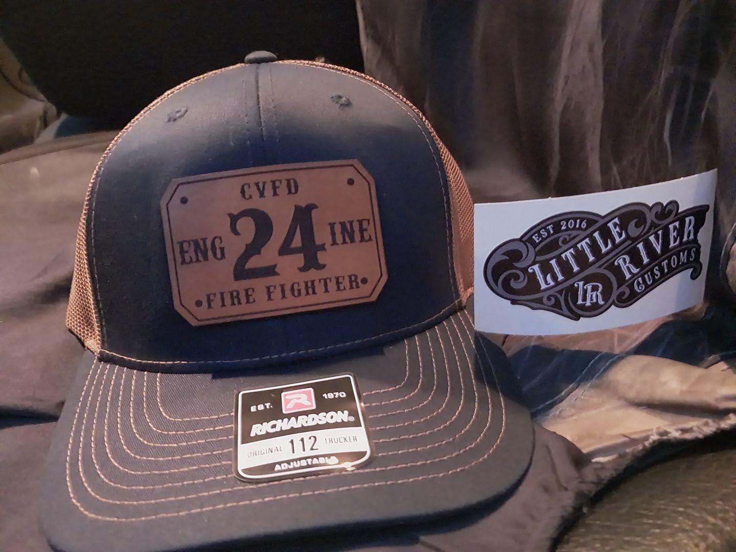 Customer photo review of Custom Passport Leather Patch Hat