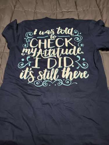 Customer photo review of Check Attitude - Navy
