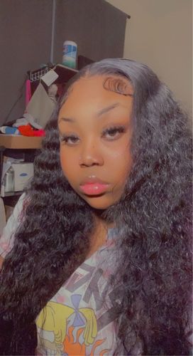 Customer photo review of Melting! Curly Swiss HD Undetectable Lace 13x4 Lace Frontal Wig
