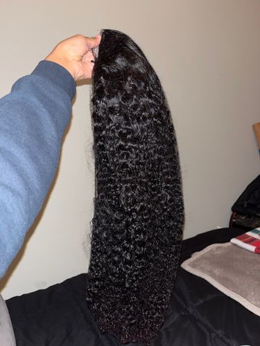 Customer photo review of Melting! Curly Swiss HD Undetectable Lace 13x4 Lace Frontal Wig