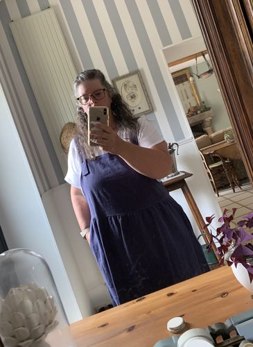 Customer photo review of Robe salopette Eva lin stone wash lavande