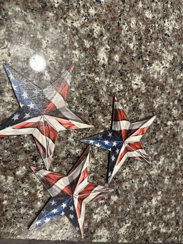 Customer photo review of Unfinished Wood Star Shape - Craft - up to 24" DIY