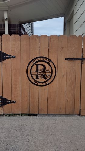 Customer photo review of Custom Metal Family Established Monogram Wall Art