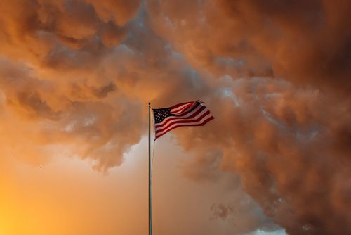 Customer photo review of 6x10ft 2-Ply Polyester American Flag