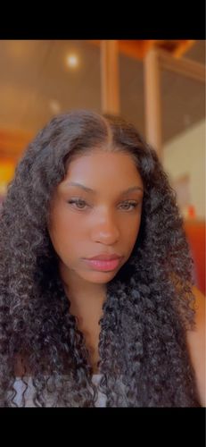 Customer photo review of Melting! Curly Swiss HD Undetectable Lace 13x4 Lace Frontal Wig