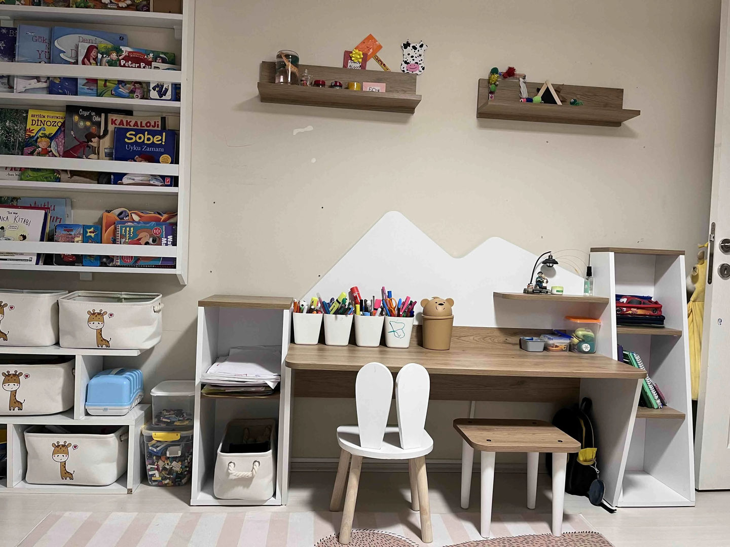 Customer photo review of Rani E16 Dekoratif 2 li Duvar Rafı Sepet Ceviz