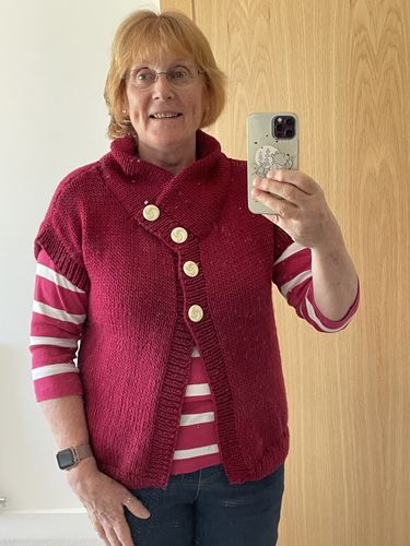 Customer photo review of Sirdar 8174 Jacket and Waistcoat in No.1 Chunky (PDF)
