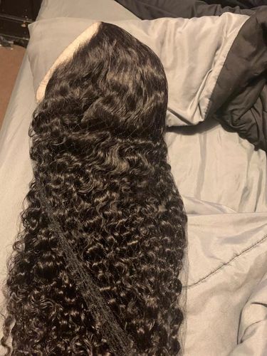 Customer photo review of Melting! Curly Swiss HD Undetectable Lace 13x4 Lace Frontal Wig