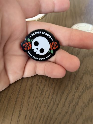 Customer photo review of Jungkook Tattoo Pins