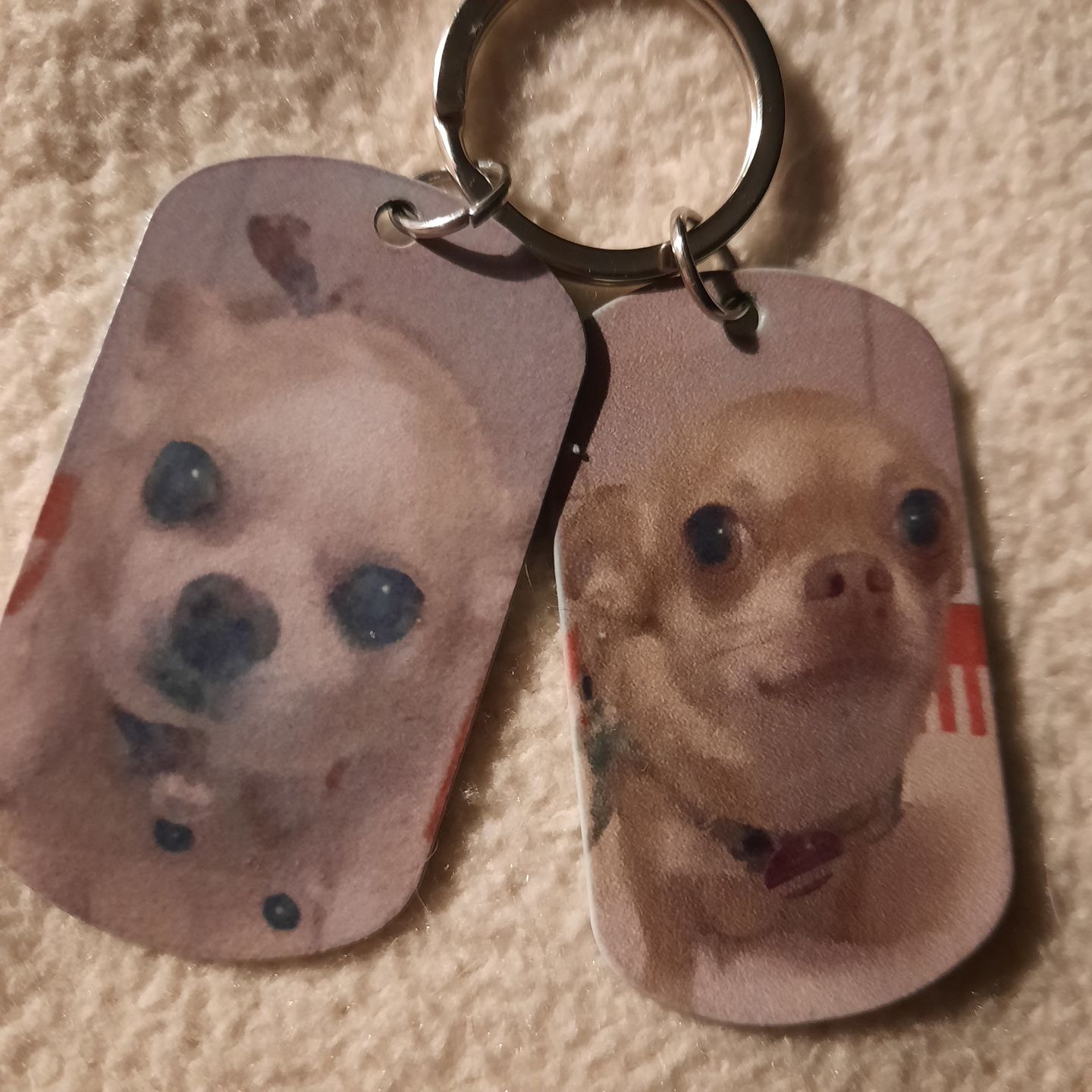 Customer photo review of Mein Zuhause - Individueller Dog Tag Schlüsselanhänger