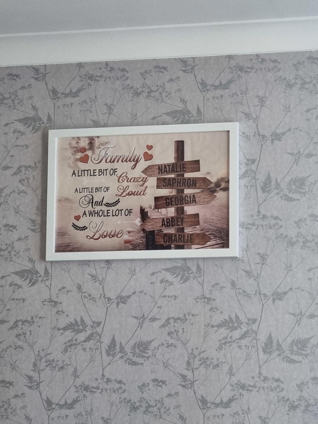 Customer photo review of Family A Little Bit Of Crazy - Personalized Canvas - Gift For Family