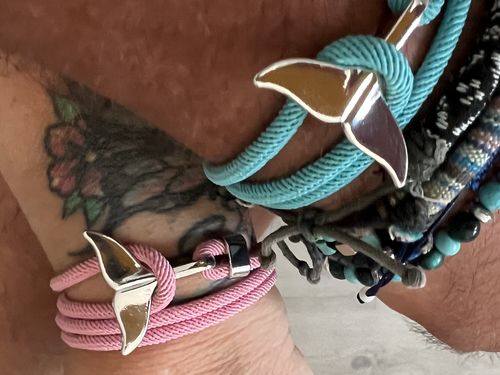 Customer photo review of "Whale" tracking bracelet