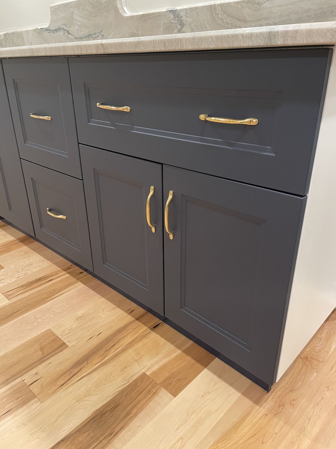 Customer photo review of Classic Polished Brass Cupboard Handles