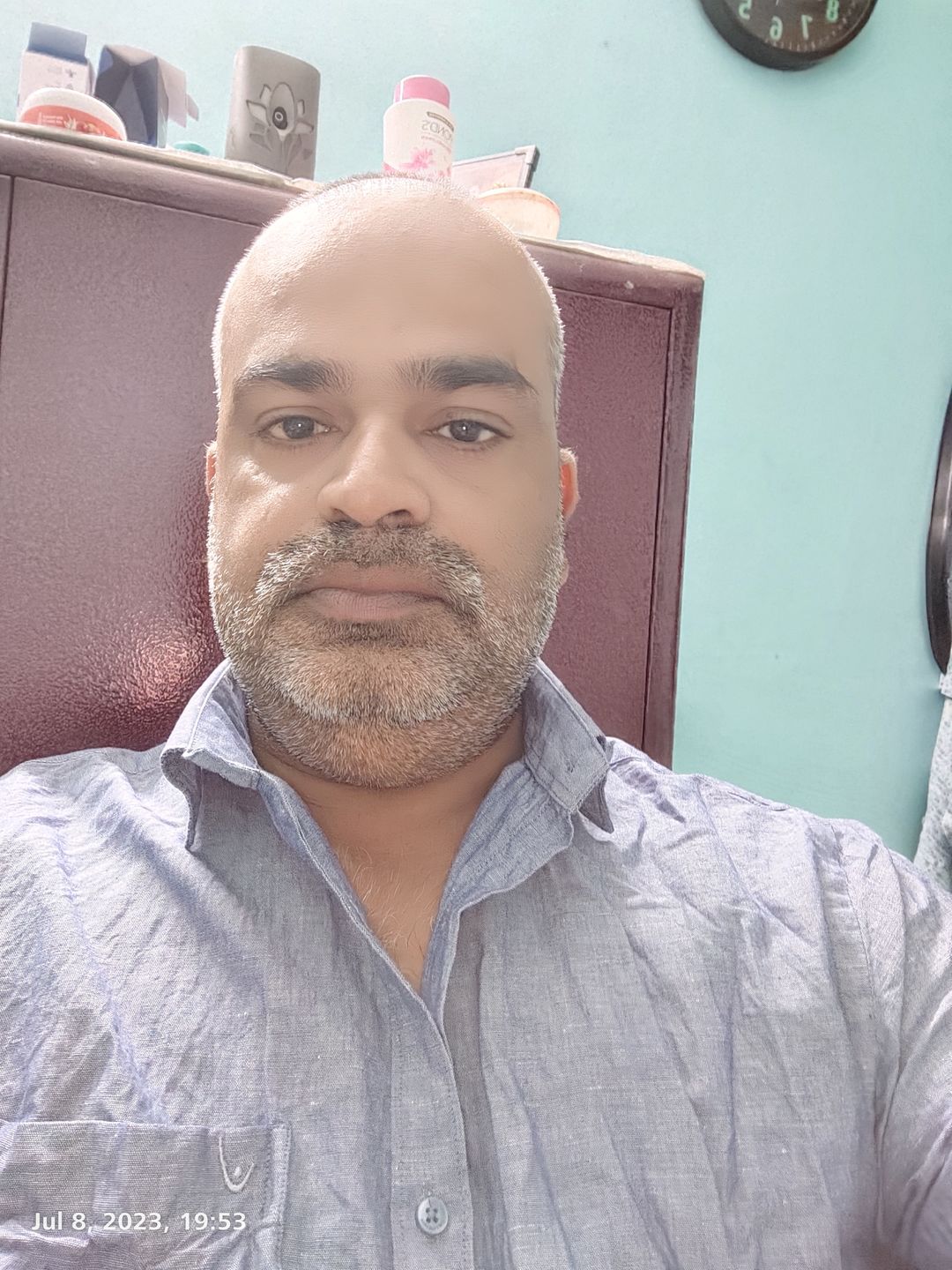 Customer photo review of Super Soft - Sky Blue Formal Shirts | SS1504