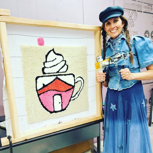 Customer photo review of Colorado Tufting Classes by Tuft-Love