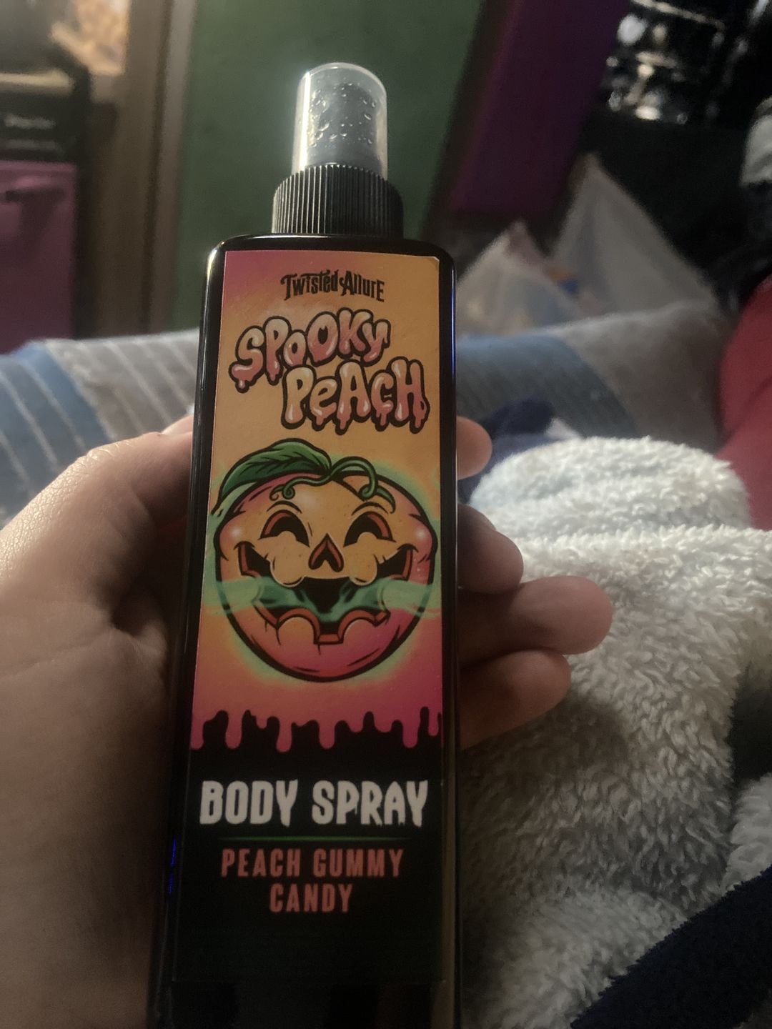 Customer photo review of Spooky Peach Body Spray