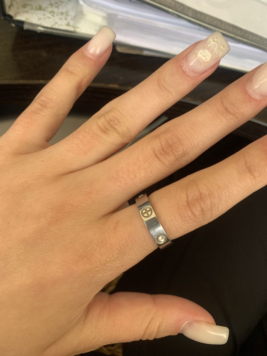 Customer photo review of Anel Classic Inspiração Banhado em Ouro 18k