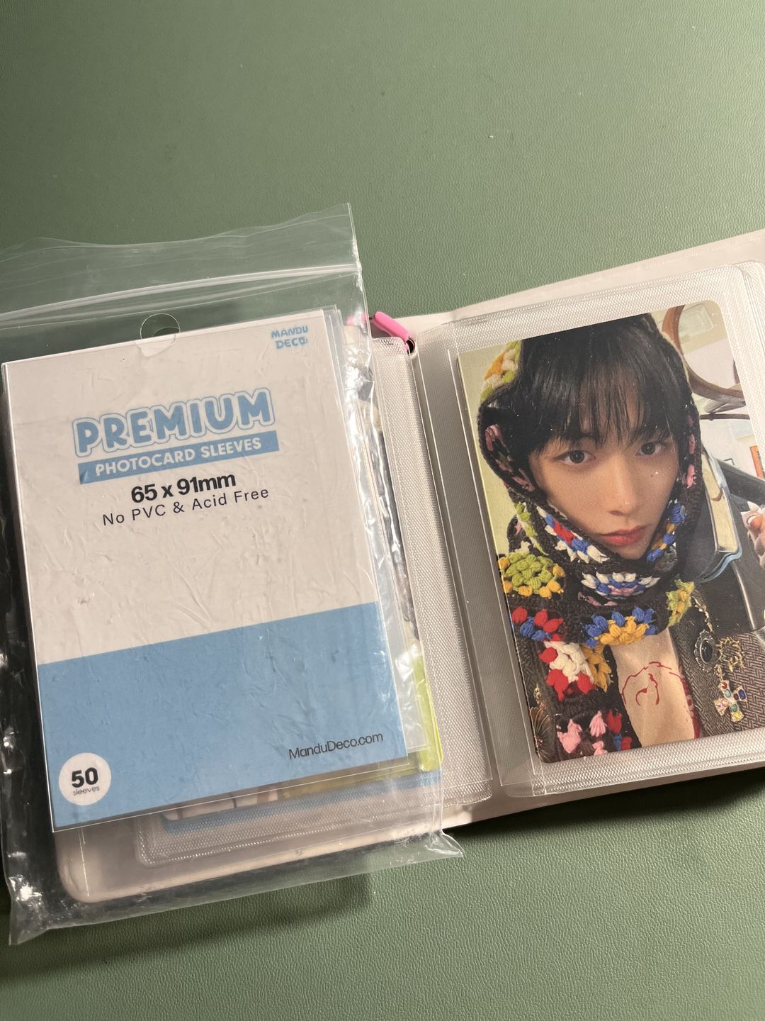 Customer photo review of PREMIUM PHOTOCARD SLEEVES - BLUE VERSION (65x91MM)