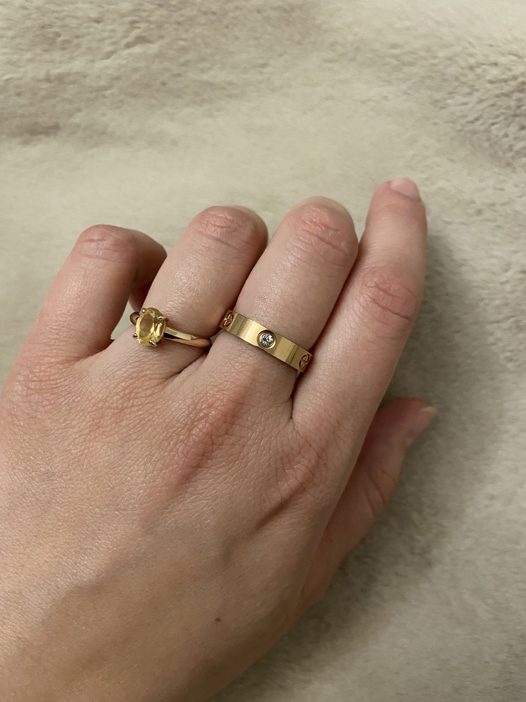 Customer photo review of Anel Classic Inspiração Banhado em Ouro 18k