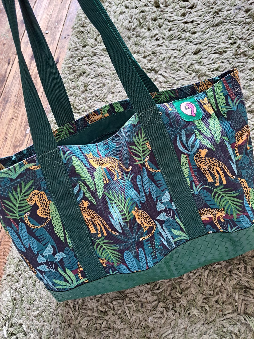 Customer photo review of Botanical Cheetah Tote Bag
