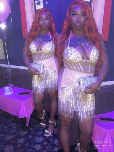 Customer photo review of Maren Diamante Tassel Dress (Ready To Ship)