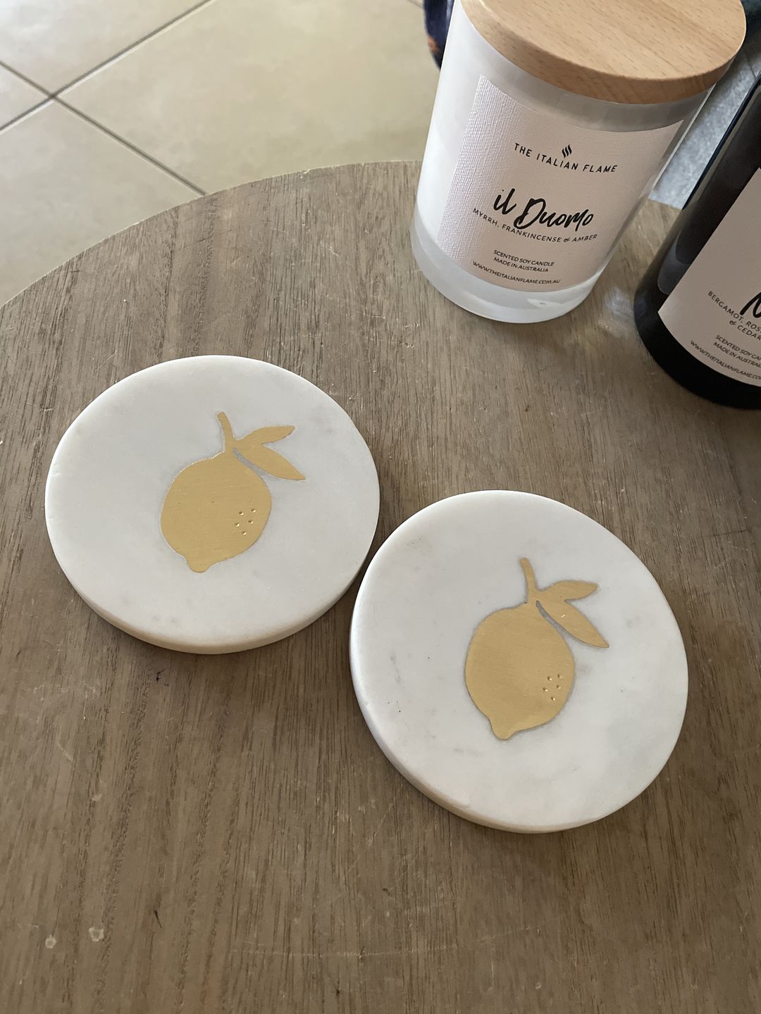 Customer photo review of Limoni di Palermo - Round Marble Tray