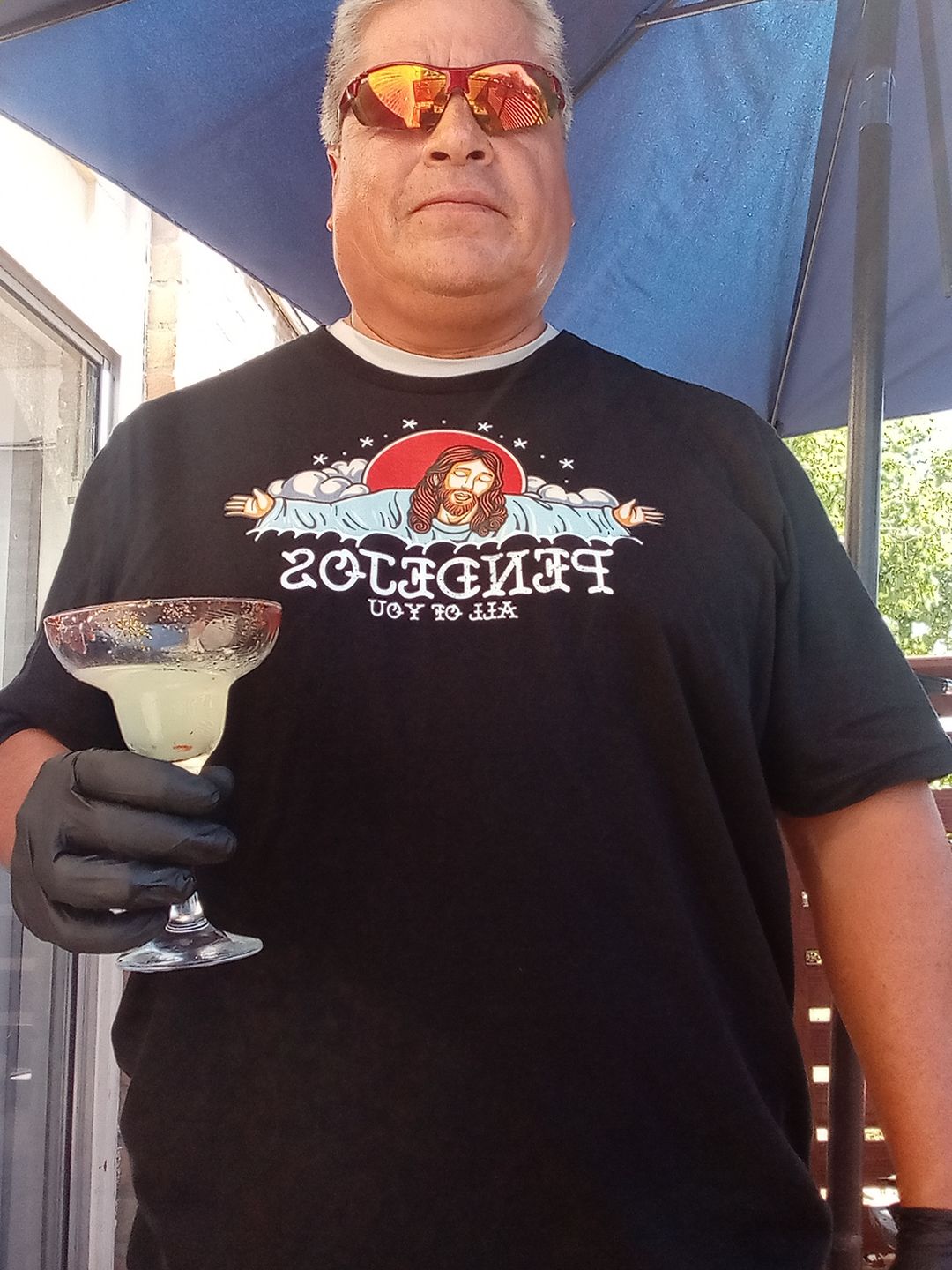 Customer photo review of Premium Pendejos, All Of You Old School OG T-shirt