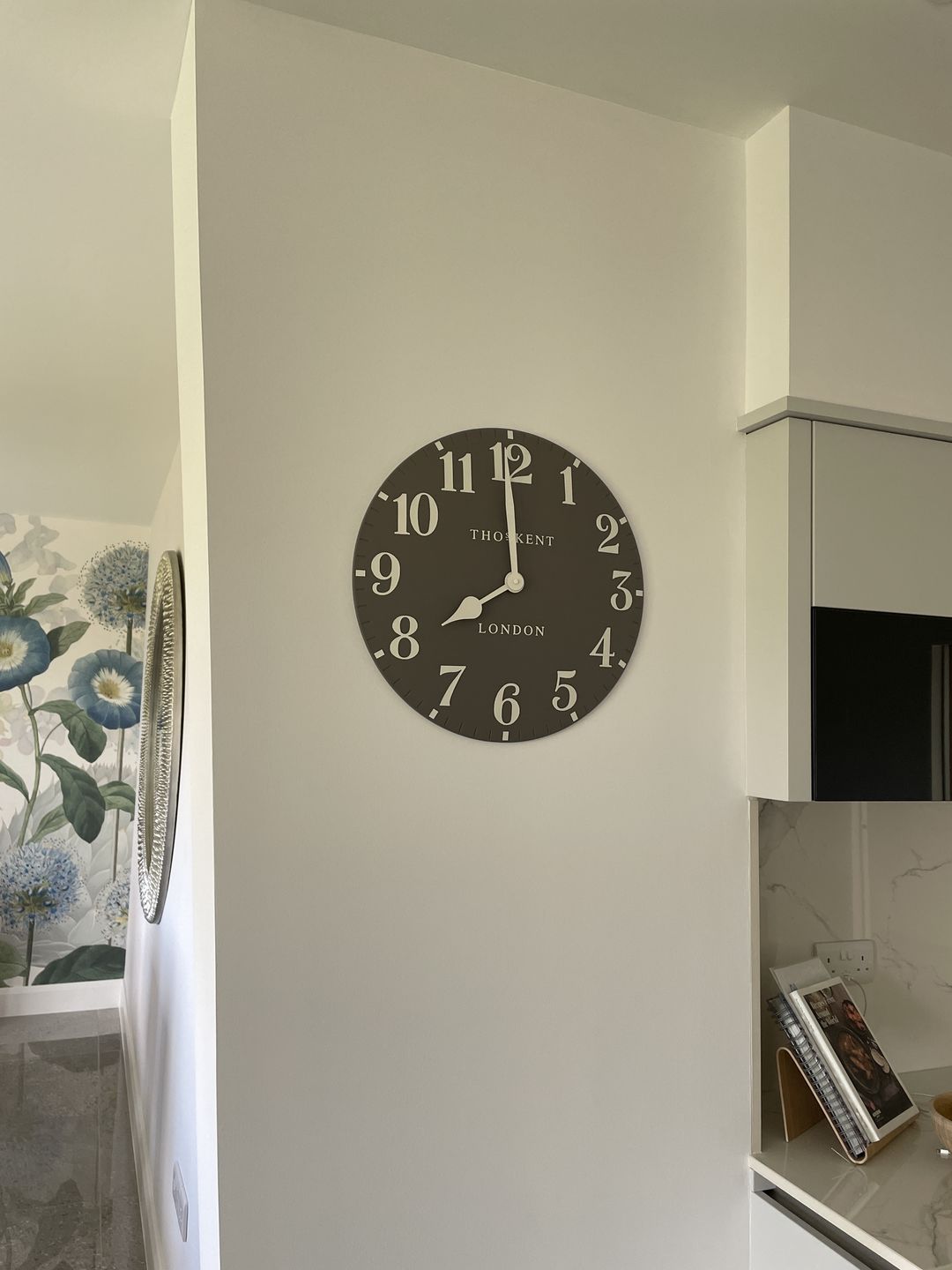 Customer photo review of Thomas Kent London. Arabic Wall Clock 20" (51cm) Dolphin Grey