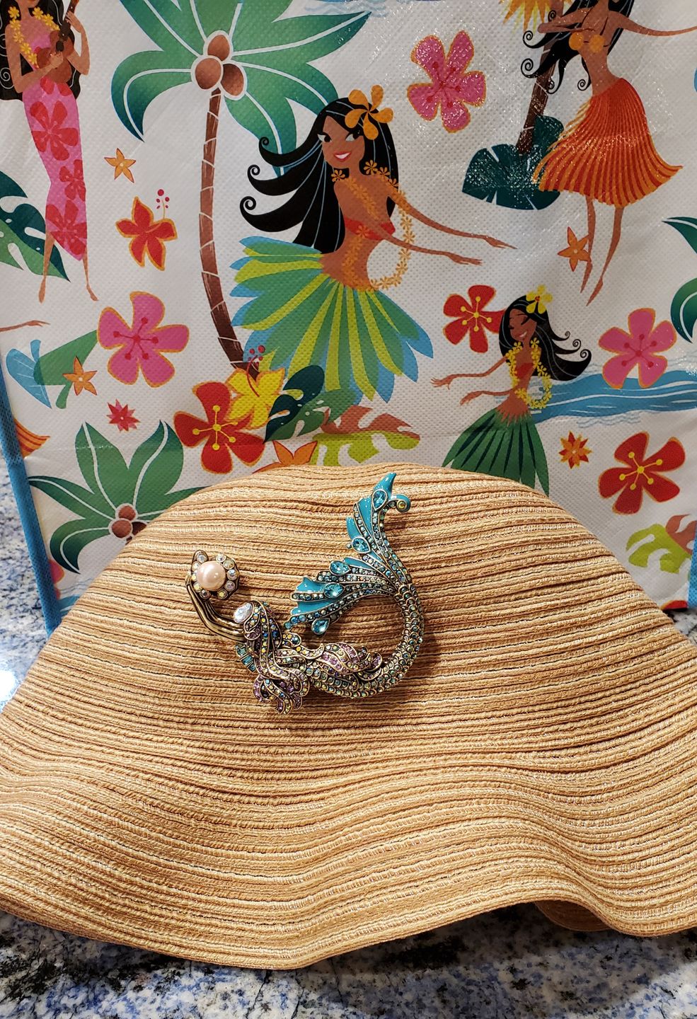 Customer photo review of HEIDI DAUS®"Siren's Serenade"  Crystal Mermaid Pin