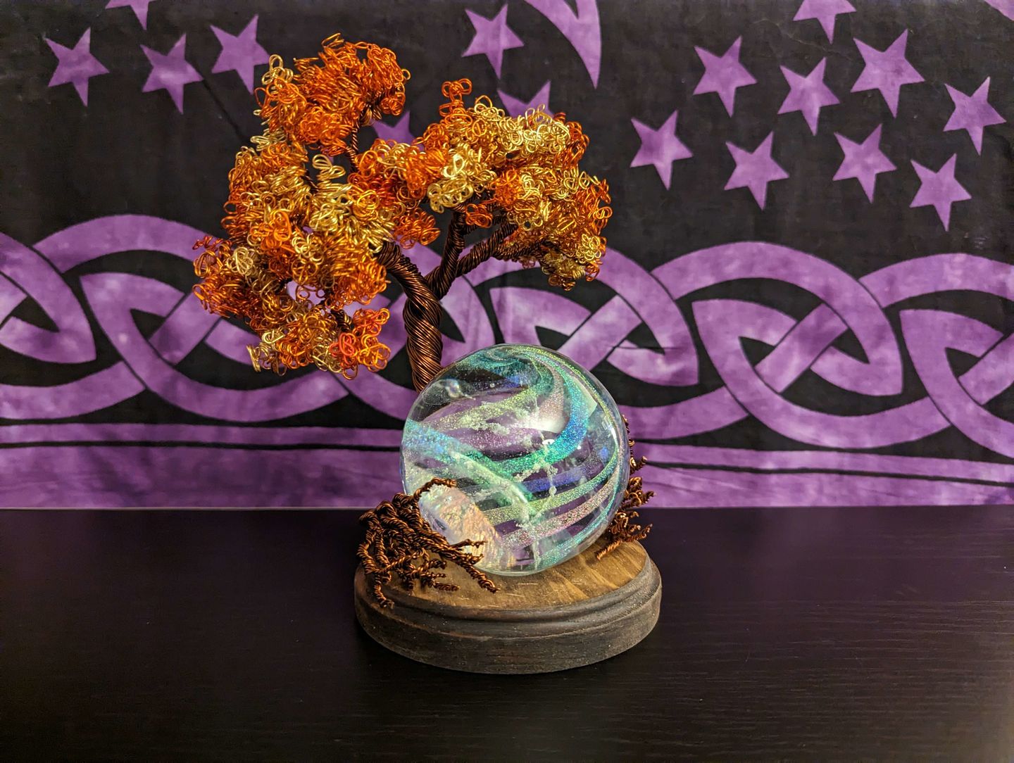 Customer photo review of Autumn Sunshine Tree Of Life with Dichroic Orb