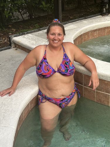 Customer photo review of Purple Haze Side Tie Bottom